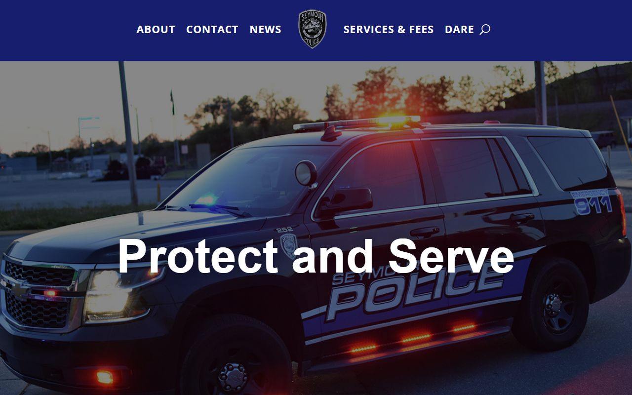 Seymour Police Department website for Seymour jail mugshots and arrest records