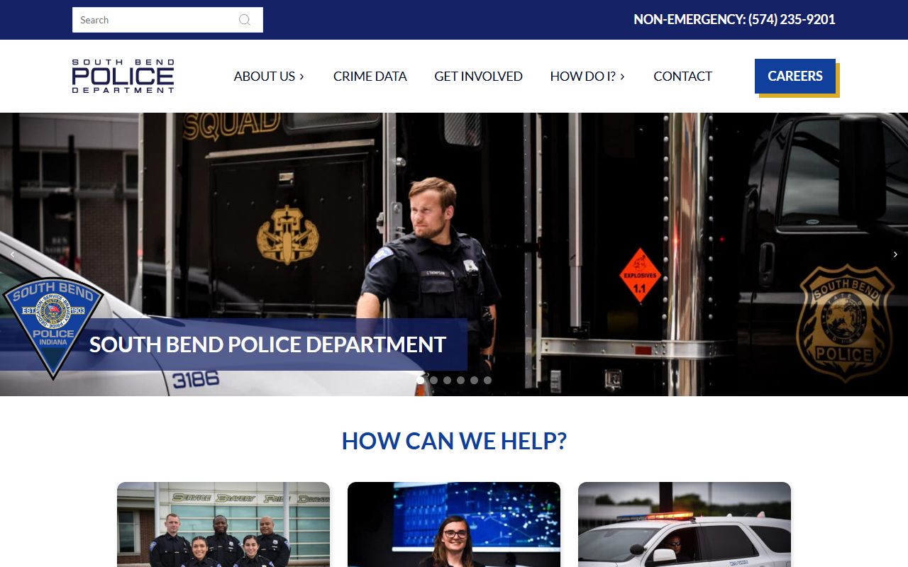 South Bend Police Department website for South Bend jail mugshots and arrest records