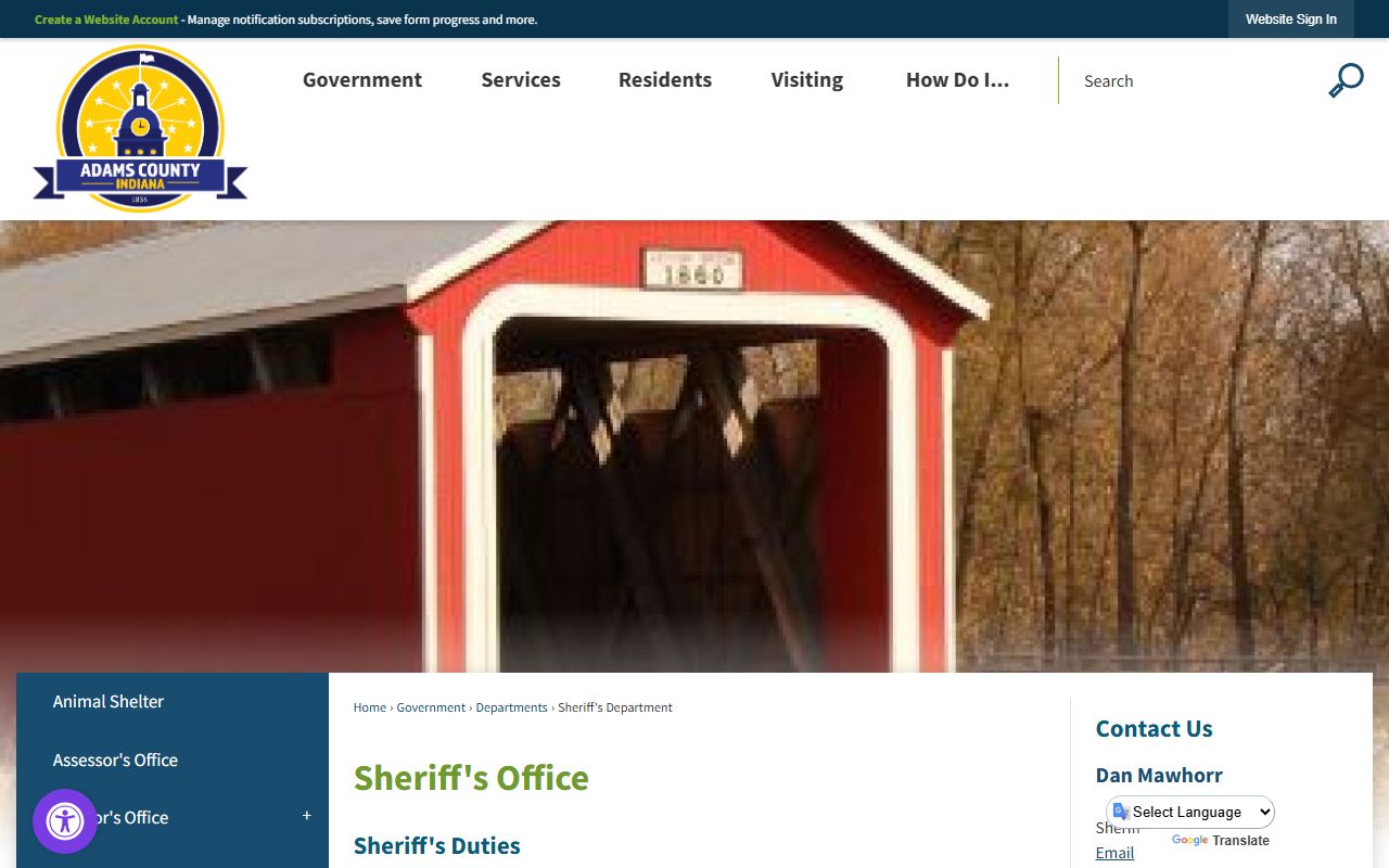 Adams County Sheriff Department homepage Adams County jail mugshots