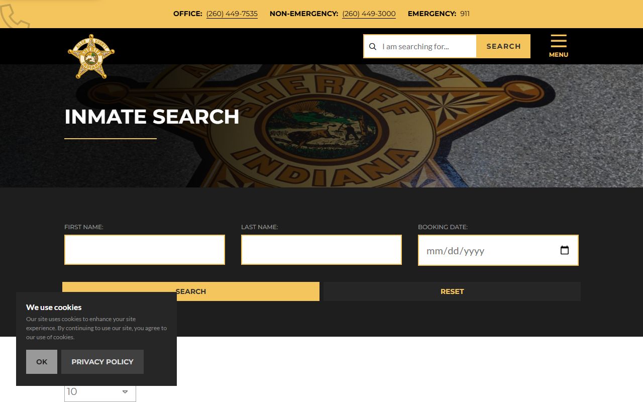 Allen County inmate search portal Allen County jail mugshots