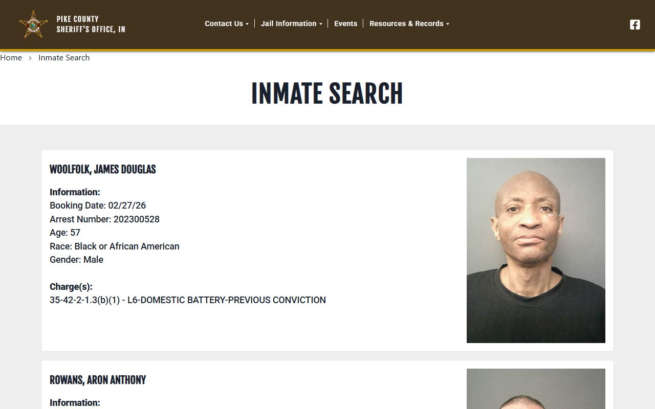 Pike County Sheriff Office inmate search Pike County jail mugshots