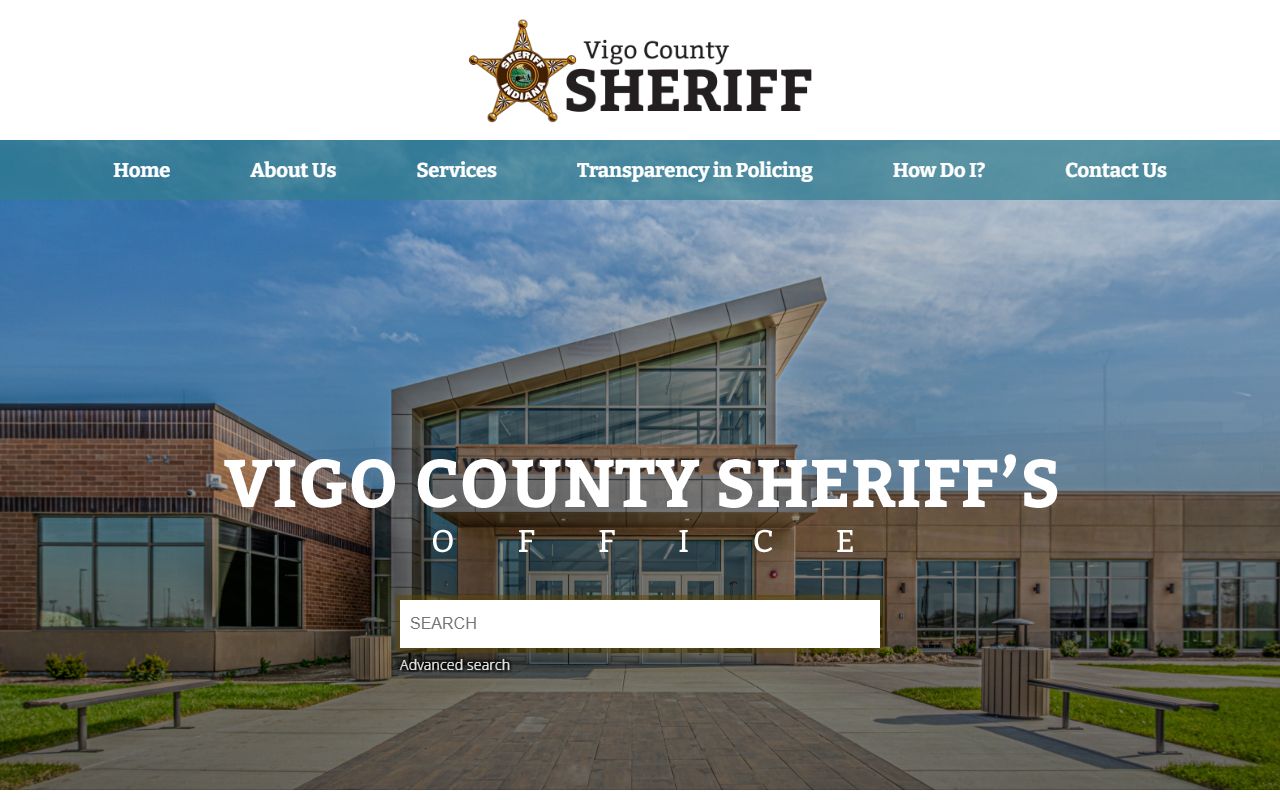 Vigo County Sheriff homepage Terre Haute Indiana jail mugshots inmate search